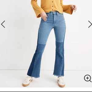 Madewell x isko patchwork flare jeans